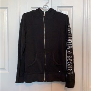 Victoria’s Secret black zip-up sweatshirt!